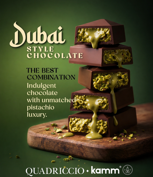 65% Dubai-Style Chocolate – Quadriccio Collaboration | No Sugar Added (75g)