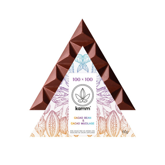 85% Cacao Beans & Mucilage, 100x100 circular economy Superfood Chocolate 60grs