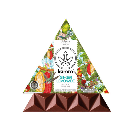 85% Cacao, Ginger Lemonade Ancestral #TreetoBar Superfood Chocolate 60grs