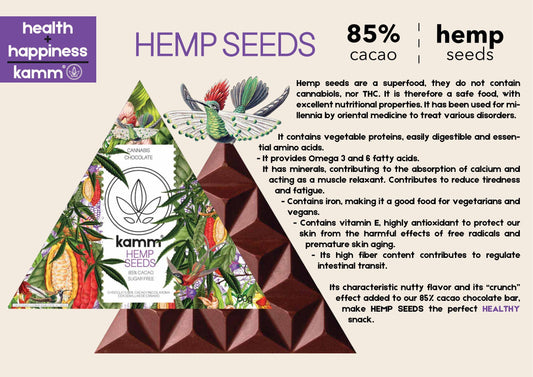 85% Hemp Seeds Ancestral #TreetoBar Superfood Chocolate 60grs